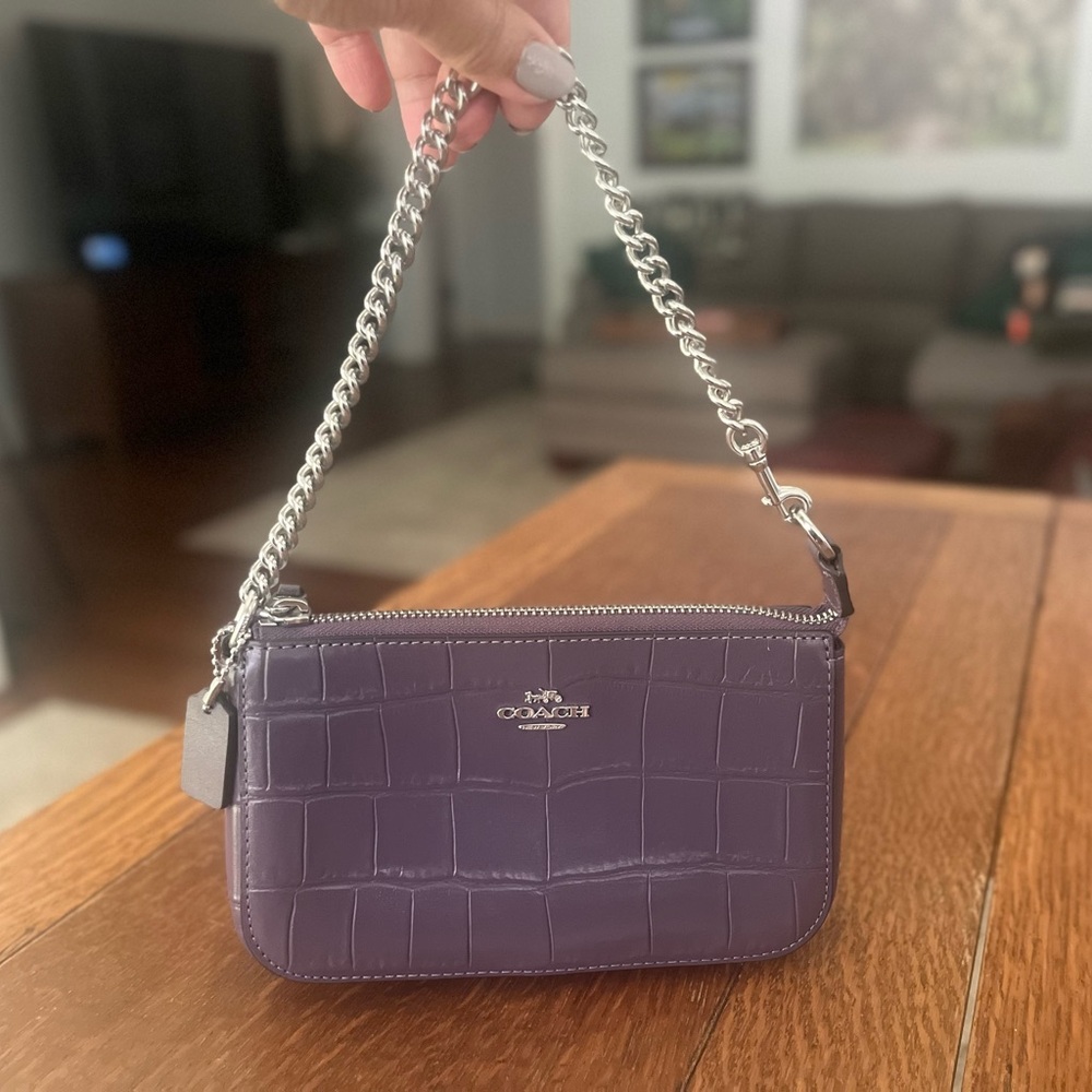 Coach Nolita 19 Amethyst/ Silver Chain